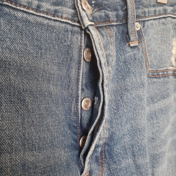 GAP Cone Straight Leg Distress Denim - Picture 3 of 3